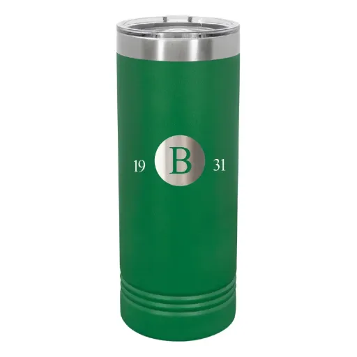 22 OZ. GREEN POLAR CAMEL STAINLESS SKINNY TUMBLER WITH SLIDER LID